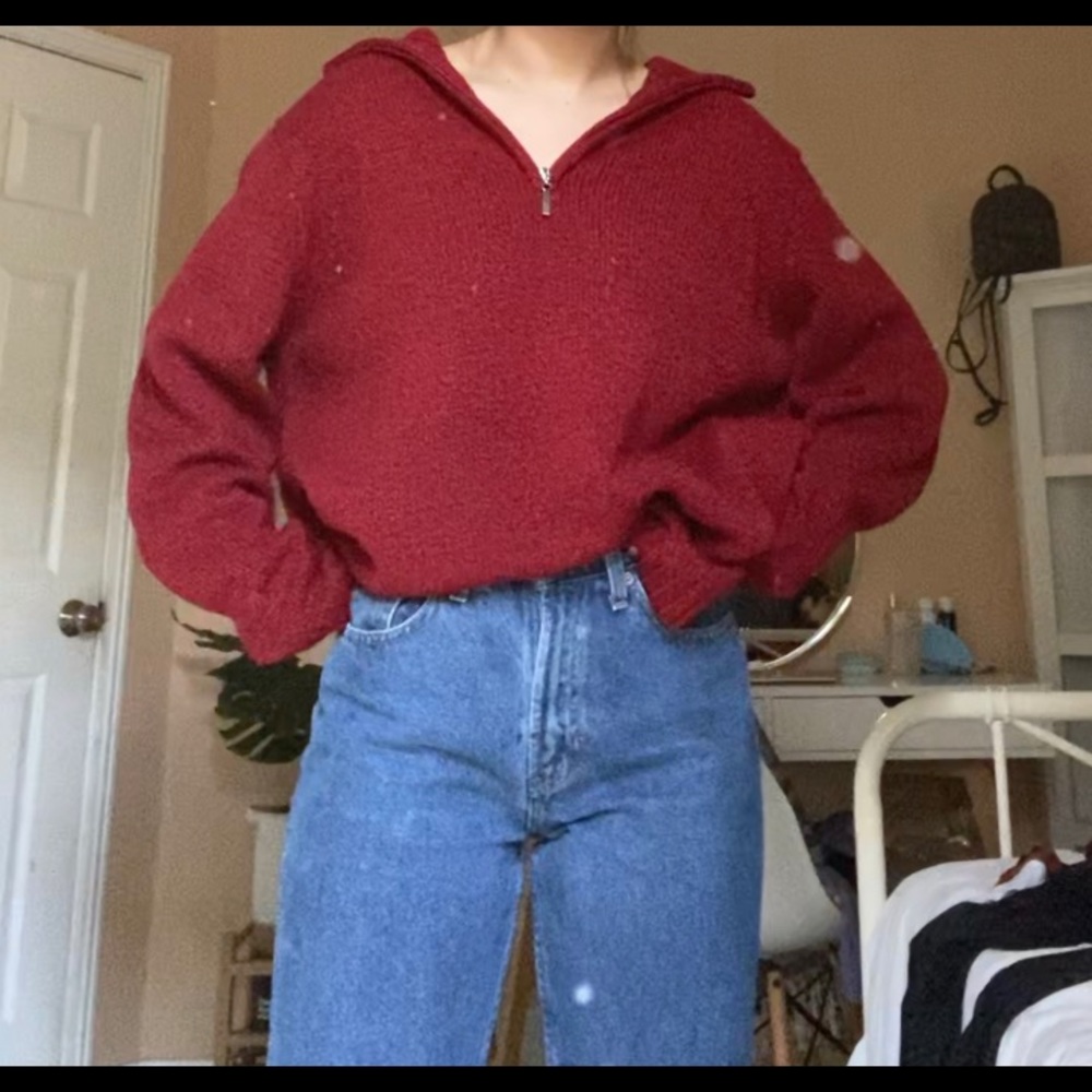 Oversized Zip Sweater